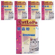 喵樂寶 腸益粉 寵物益生菌及酵素補充劑, 50g, 腸道健康/乳酸菌, 5個