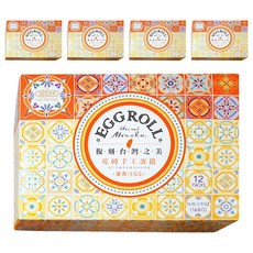 惠香 台灣花磚手工蛋捲 蛋香口味 奢華黃 台灣伴手禮, 168g, 5盒