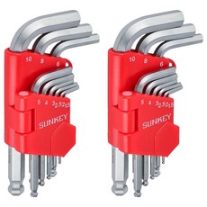 SUNKEY 短球頭扳手組 9件組 1.5~10mm SBW-9S, 2套