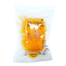 엄마바바 사각 병아리 곤약 스펀지, 황토, 1개