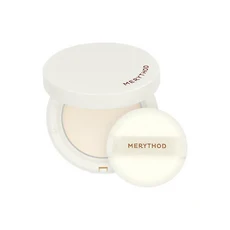 MERYTHOD 無瑕零毛孔控油蜜粉餅 超細粉質 輕盈貼合肌膚, 自然膚色, 1個