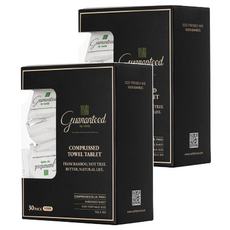 GuaranteedByVastly 竹纖維壓縮毛巾, 30入, 2盒