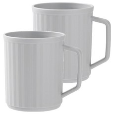 塑膠素色簡約現代浴室漱口杯 RB20820, 灰色, 2個