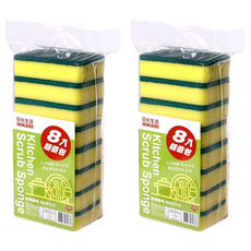 HIKARI 日光生活 餐廚專用海綿菜瓜布 U161, 8個, 2組