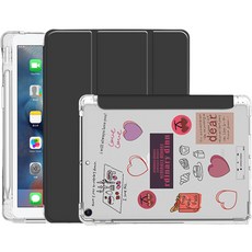 NUVIA 粉彩鉛筆收納軟殼 iPad 保護殼 + DIY貼紙, 粉彩黑, 1個