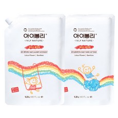 IVLY nature 嬰幼兒洗衣精 蓮花香 1.2L+嬰幼兒衣物柔軟精 蓮花香 1.2L, 1組