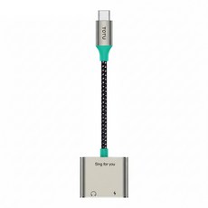 TOTU 拓途 Type-C轉接頭轉接線音頻轉接器 Type-C轉Type-C充電+3.5mm耳機孔 鋁合金+TPE+尼龍編織 30W Max, AD-5, 1個