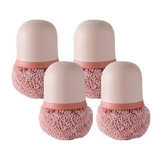 제이포 4색 파스텔 수세미 스틱 핑크 + 볼 핑크 세트, 4세트