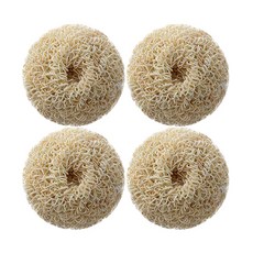 J.PO 四色粉彩棒狀菜瓜布補充球 黃色, 4個, 1入