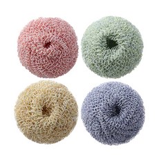 JEYPO 4色粉彩長柄菜瓜布補充球4件組, 1套