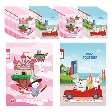 YOUNG ART 國小聽寫簿 女孩用 20張, 隨機出貨, 40個