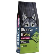 monGe 瑪恩吉 真野低穀 成犬配方 乾飼料, 山豬肉, 12kg, 1包