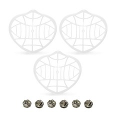 Sharon INC 呼吸順暢口罩支架 M 3入 + 固定扣 6入 組, 混合色, 1套