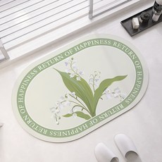 DC NET WORK 可水洗不易碎珪藻土腳踏墊 40 x 60 cm, 花瓣, 1個