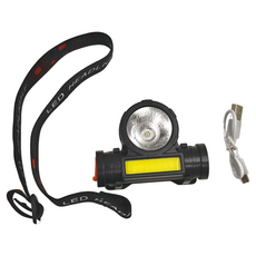 BL-101 兩段充電頭燈 Set 2個, 內建鋰電直充 聚光+散光二段光源 防水矽膠蓋 電源開關 充電孔 磁鐵, 1組