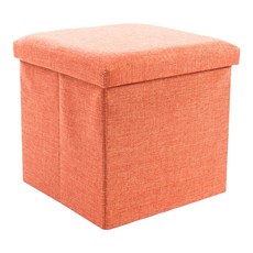 小麥購物 儲物收納凳 正方形 C165 1178g, 1個, 橘色