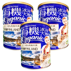 紅布朗 芬蘭冰河大燕麥片, 800g, 有機, 100%全穀, 3罐