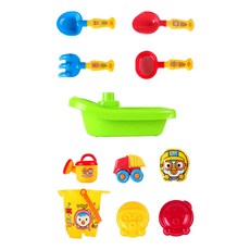 Pororo 背包沙灘玩具組, 11件, 多色, 680g