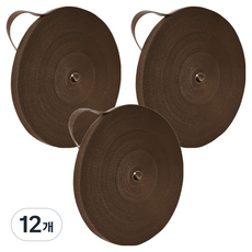 스코라 식물용 찍찍이 타이 테이프 브라운 12mm x 5m, 12개