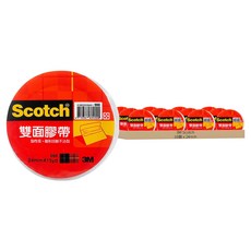 3M Scotch 雙面膠帶, 黏性佳 24mmx15yd 單入袋裝, 668, 16個