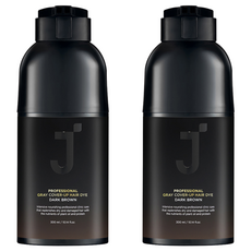 제이숲 프로페셔널 커버업 새치 염모제 300ml, 다크브라운, 2개