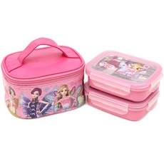 Secret Jouju 2層便當盒+便當袋, 混色, 1組