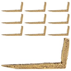 L型鑄鐵釘掛鉤 金色 小, 10個