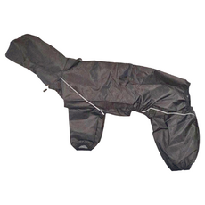 興祿服裝 狗狗連帽四腳雨衣, 黑色, 1件