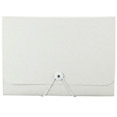 빅벅 아코디언 파일 수납 정리 13칸, 투명 화이트, 1개