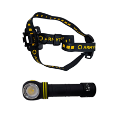 ArmyTek 全泛光頭燈 尾部磁鐵 L型手電筒 ELF C2 1100流明, 黃光, 1個