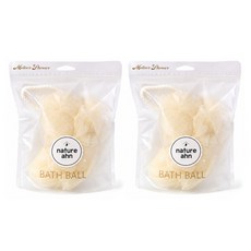 natureahn 長條沐浴球, 白色, 1入, 2個