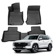 더존 입체포집 TPE 카매트 세트, 현대 싼타페 MX5 하이브리드(2024년), 올블랙