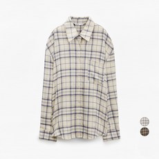 MIXXO 女款寬鬆格紋襯衫 YWE906C RE