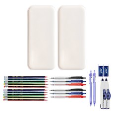 Dong-A PMS 鉛筆盒文具禮品組, 白色, 2套