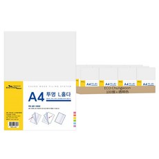 ECO Chungwoon L型夾 A4, 透明色, 100個