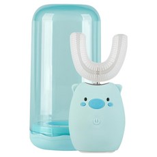 Luveta 樂唯他 U型牙套式兒童電動牙刷 6-12歲, LUV-TB001BP, 粉藍小豬, 1個