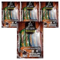 네츄럴이엑스 강아지용 콤보 한우껌 8p, 혼합맛(칠면조/오리/닭/소), 70g, 4세트