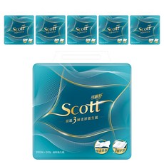 Scott 可麗舒 頂級柔厚抽取式衛生紙3層 100抽, 10包, 6袋