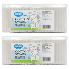 奈森克林 螺旋棉棒 組裝包, 600支, 2包