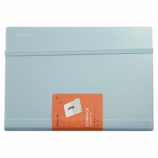 KING JIM COMPACK A4可對摺資料夾，10頁，簡潔收納，方便攜帶, 淺藍色, 1本