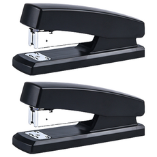 優良選品 簡約辦公用品 釘書機, 黑色, 2個