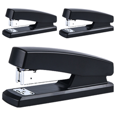 優良選品 簡約辦公用品 釘書機, 黑色, 3個