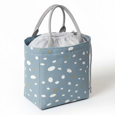 Casa Life 保冷束口便當袋, 1個, 天空藍