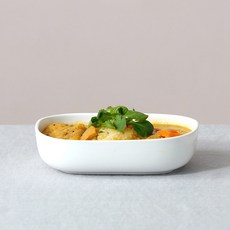 BOWLBOWL 韓國製 復古系列 橢圓碗 M, 牛奶白, 1個