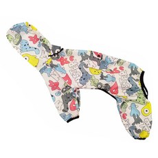 狗狗連帽四腳雨衣 XL 聚酯纖維, 多色, 1件