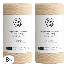 프로그 일회용 수세미 엑스트라 스트롱, 베이지, 60개입, 8개