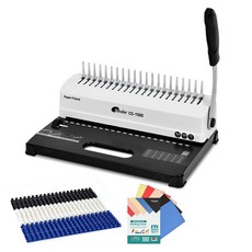 PAPER FRIEND 塑膠環裝訂機 CS-1500 白色 +20個環+20張裝訂封面, 450張