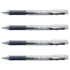 ZEBRA 斑馬牌 Clip-on Slim 3色多功能筆, 透明, 4個