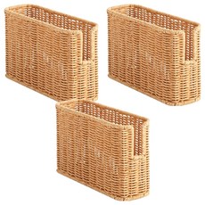 하우스레시피 PP 라탄 팬트리 바스켓, 베이지, 3개