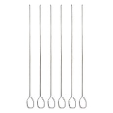 點秋香 正304不鏽鋼 燒烤針, 6支, 銀色